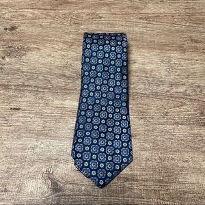Cremieux Blue Printed 100% Silk Tie